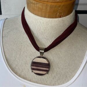 Jay King DTR 925  Large Jasper Pendant Reversible Necklace